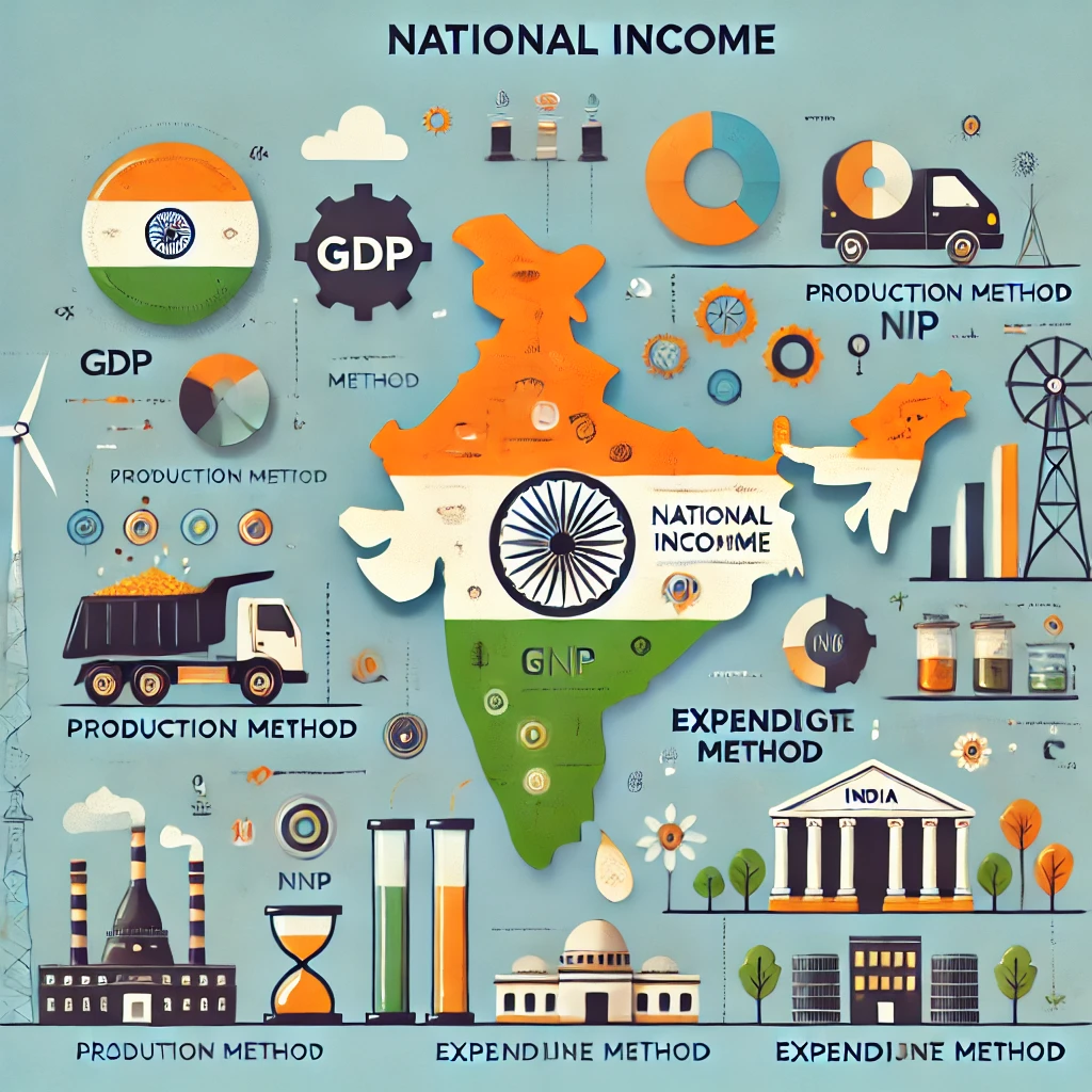 भारत की राष्ट्रीय आय: परिभाषा, मापन विधियाँ और परीक्षा उपयोगी प्रश्नोत्तर