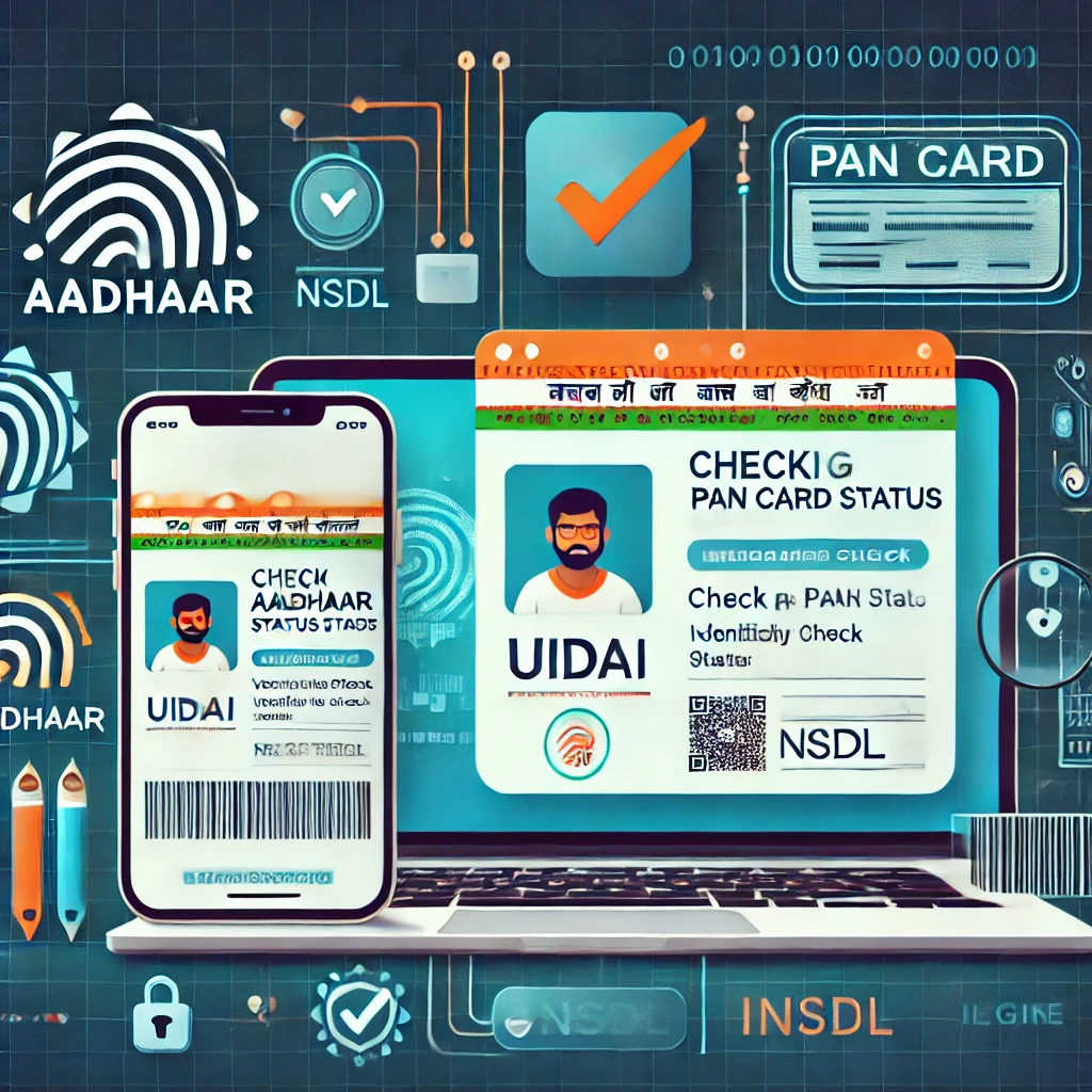 HOW TO CHECK AADHAAR CARD AND PAN CARD STATUS ONLINE