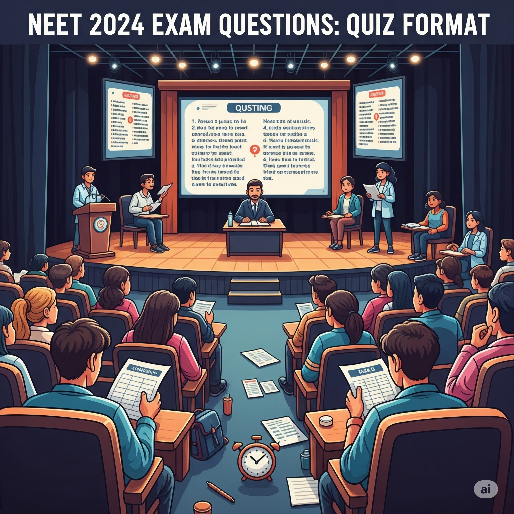 NEET 2024 EXAM QUESTIONS: QUIZ FORMAT