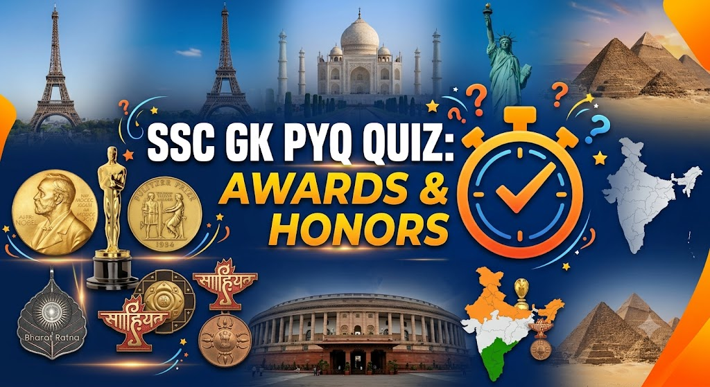 SSC GK PYQ QUIZ : AWARDS & HONORS